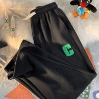 Quần Ống Rộng Chất Tổ Ong Chữ C - Quần Thể Thao Unisex Dày Dặn Phong Cách Louis19 Ulzzang_C003