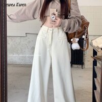 Quần ống rộng có dây đai cho nữ