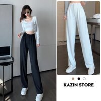 ❇◙☸Quần Ống Rộng Dáng Suông Lưng Cao Cạp Thun Culottes - Dài Nữ Khóa Trước Basic QD033 $