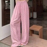 Quần Ống Rộng Hoa Nhí Dễ Thương PINKSTORE29 Phong Cách Thoải Mái Q112