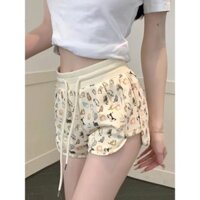 Quần ống rộng in hình Quần short nữ mỏng dáng rộng mỏng hơn Nhìn kích thước lớn Tập thể dục thông thường Quần nóng tập Yoga Quần thể thao in hình Quần ống rộng Quần short nữ mỏng dáng rộng dáng rộng trông dáng rộng cỡ lớn Tập thể dục thông thường Quần nón