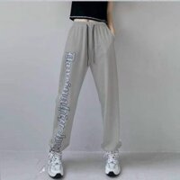 Quần ống rộng jogger unisex, quần jogger trơn chất nỉ ngoại kiểu dáng thể thao năng động - Xám - M
