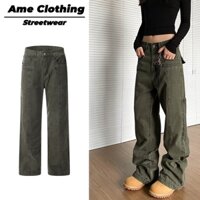 Quần Ống Rộng Kaki Unisex Ame Clothing Nam Nữ Phong Cách Cá Tính Chất Lượng Cao Cấp