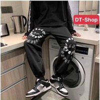 Quần Ống Rộng Nam Nữ Unisex - DT-shop - Đen-Qni ROUS,S<50kg