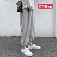 Quần ống rộng nam - Xám-Qni Trơn Dây Rút,XL&lt;70kg