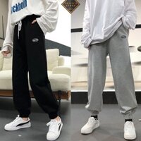 Quần Ống Rộng Nỉ SPUN Unisex Chất Liệu Nỉ Thun Da Cá - Quần Jogger Nữ Chất Bo Ống 3 Màu Basic QD014