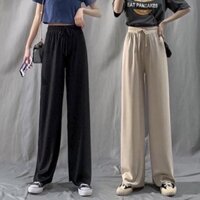 Quần Ống Rộng Nữ Lury, Quần Culottes Dáng Suông Vải Tăm 95cm Màu Trắng/Đen/Be Mặc Siêu Hách Dáng QD014