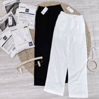 quần ống rộng nữ, quần ống suông G..U chất đũi 3 màu - XL - be