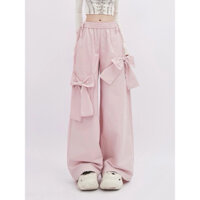 Quần Ống Rộng Nữ Túi Hộp Kaki Xinh