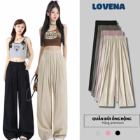 Quần Ống Rộng Nữ Vải Đũi Mát Loại Đẹp Siêu Hót Nhiều Màu, Cạp Cao Lên Form Xinh Lovena