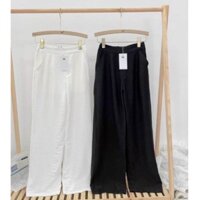 Quần ống rộng suông đũi GU bán chun_Quần ống rộng đũi siêu Hot phù hợp mọi lứa tuổi