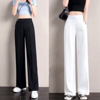 Quần ống rộng suông nữ khoá sườn, quần tây công sở vải mềm PL72
