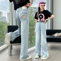 Quần ỐNg RộNg Tencel cho bé gái quần jean thời trang trẻ em