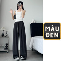 Quần Ống Rộng Vải Lụa Băng, Quần Gió Nữ Cạp Chun Vải Đũi Cao Cấp Lên Dáng Siêu Xinh SH56