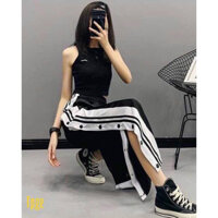 QUẦN ỐNG RỘNG XẺ TÀ VIỀN CÚC BẤM