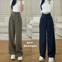 Quần Ống Rộng Xếp Ly Phong Cách Ulzzang Ly Lệch Phần Lưng QNT65