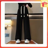 Quần ống sớ bé gái size đại 9-16 tuổi đáp chữ C, Quần dài cho bé vải tăm kiểu dáng khỏe khoắn thời trang