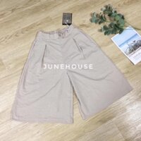 Quần ống suông lửng giả váy chất đũi điệu đà - Đen,M < 48kg