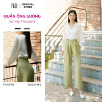 Quần Ống Suông Nữ 𝐅𝐀𝐂𝐈 Sanny Cạp Cao, Thiết Kế Xếp Ly 2 Bên Sườn Sang Trọng FA161/FA162