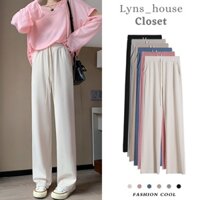 Quần ống suông nữ ,quần cullottes rộng lưng cao chất liệu gân tăm cao cấp sang trọng LYNS - MQ01