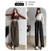 Quần ống suông rộng cạp phối sọc, có dây rút - Lona Clothes - MS3002