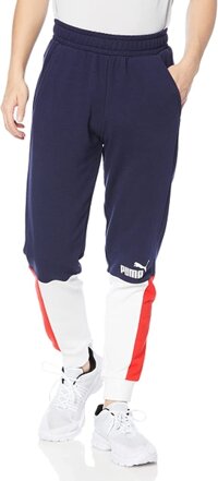 Quần Puma Nam Chính Hãng - ESS+ BLOCK Men's Sweatpants - Xanh/Trắng/Đỏ | JapanSport 849537-06