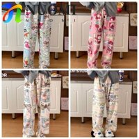 Quần Pyjama mèo NUOMI Kitty, Crayon Shin-chan Đồ ngủ lông cừu Flannel Snoopy, Quần vải co giãn dày dặn Kawaii dành cho nữ