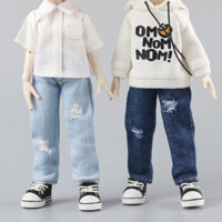 Quần rách Asi 3.0, quần denim dài hẹp, cơ thể cổ tích lớn 1/12 1/8 BJD Shura Maru Escape Body