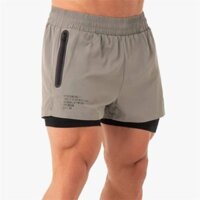Quần Short 2 Lớp RYDERWEAR túi kéo khóa