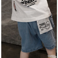 Quần short 4 màu túi tem cho bé trai bé gái phong cách Hàn Quốc B76-21318