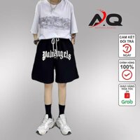 Quần Short ANGLE Nam Nữ Đen Quần Đùi mặc nhà Thiên Thần Thể Thao ống rộng co giãn thoải mái Unisex - QSN02 Đen XL