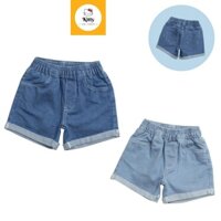 Quần short bé gái KITTYKIDS, quần sooc bé gái chất jean mềm mát , size 10-16 tuổi