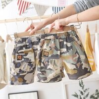 Quần short bé trai mùa hè, quần camo năm điểm cho trẻ em, quần mùa hè cho trẻ em