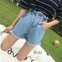 Quần short BIG SIZE chất jean lưng chun co giãn size33 - size35 cho nữ từ 55kg