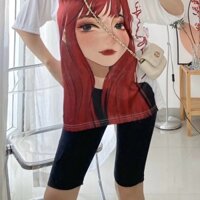Quần short biker nữ quần legging đùi thể thao chất thun co giãn SIB054