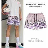 Quần short bóng rổ nam dáng rộng đến đầu gối