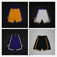 Quần Short Bóng Rổ Thêu Họa Tiết Los Angeles Lakers Cá Tính Cho Nam