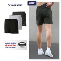 Quần Short Chạy Bộ Nam BAZIK 5 Inch Seamless Đa Năng Thể Thao, Túi Sau Đựng Điện Thoại, Siêu Nhẹ