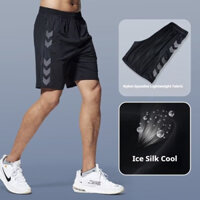 Quần Short Chạy Bộ Nam In Sọc Rời Quần Short Thể Thao Nhanh Khô Lót Huấn Luyện Thiết Bị Tập Thể Dục Quần Ba Phần