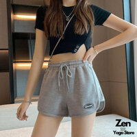 Quần Short Chữ A Eo Cao Nữ Mùa Hè Nóng Bé Gái Thể Thao Ống Rộng Quần Nóng Rời Tập Thể Dục Tại Nhà Chạy Bộ Quần Thường Ngày
