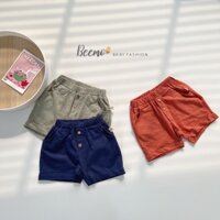 ◑₪Quần Short cotton xước mềm mại bé trai-MS41