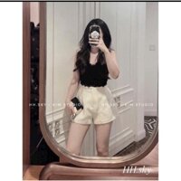Quần Short Dạ Kim Tuyến Lưng Cao,Quần Short Nhũ Hàng 2 Lớp