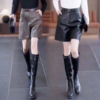 Quần Short Da Nữ Mới Rời Cao Cấp Ôm Hàn Quốc Chân Rộng