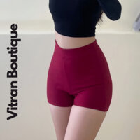 Quần Short Dance Idol Kpop Nữ VITRAN BOUTIQUE Thun Cotton Màu Đỏ ( S-DO )