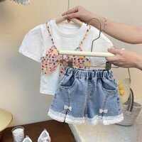 Quần Short Denim Bé Gái Mùa Hè 2023 Mới Thời Trang Quần Áo Trẻ Em Cho Bé Mùa Hè Mặc Ngoài Phù Hợp Với Quần Mỏng Hợp Thời Trang