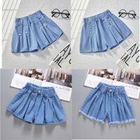 Quần Short Denim Bé Gái Mùa Hè Quần Trẻ Em Phong Cách Mới Quần Short Ngoài Cho Bé Phong Cách Mùa Hè Quần Short Học Sinh
