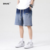 Quần short denim Gradient dành cho nam mùa hè cỡ lớn