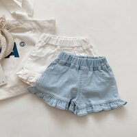 Quần Short denim Thời Trang Mùa Hè Mới 2023 Cho Bé Gái 2-6 Tuổi