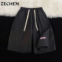 Quần short đi biển co giãn thẳng kiểu Mỹ quần short mỏng quần thể thao