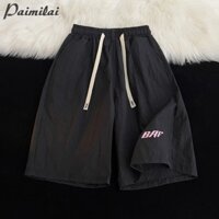 Quần short đi biển co giãn thẳng kiểu Mỹ quần short mỏng quần thể thao